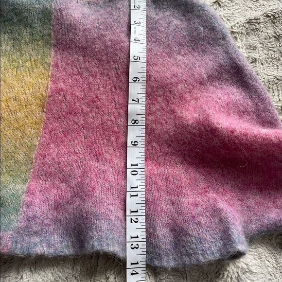 Aritzia Wilfred Free multicoloured alpaca/wool extremely cropped sweater - Picture 10 of 11